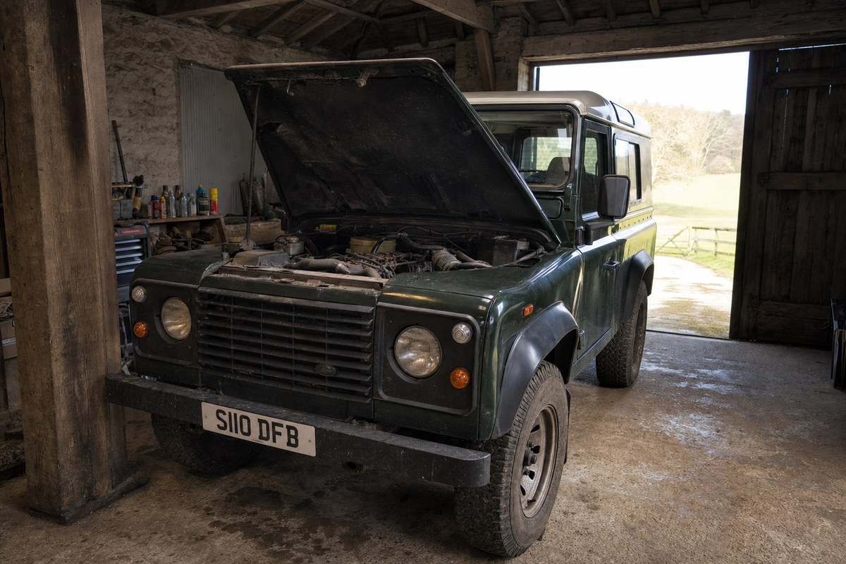 low_mileage_defenders_engine_bay_under_300kb